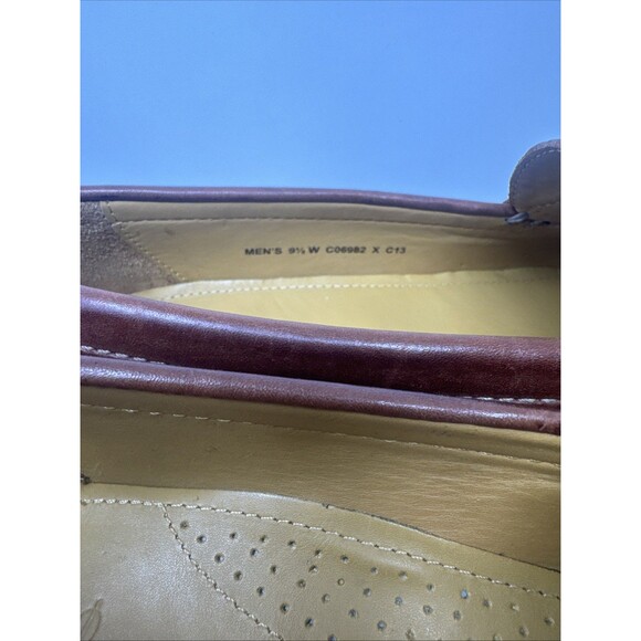 COLE HAAN Pinch Air Tassel Dress Shoes Size 9.5W Saddle Tan Leather Loafers NEW main image 6